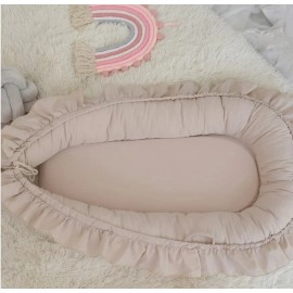 INS Baby Cute Bed Sleeping Nest Crib Lace Decoration with Pillow Travel Playpen Cot Infant Toddler Infant Cradle Mattress