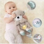 Breathing Bear Baby Soothing Otter Plush Doll Toy Baby Kids Soothing Music Baby Sleeping Companion Sound and Light Doll Toy Gift