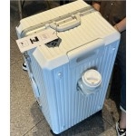 Large Capacity Travel Luggage Aluminum frame Suitcase pull rod Case 24/28/32 " with Cup Holder Travel Case Combination box