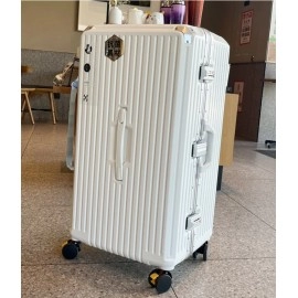 Large Capacity Travel Luggage Aluminum frame Suitcase pull rod Case 24/28/32 " with Cup Holder Travel Case Combination box